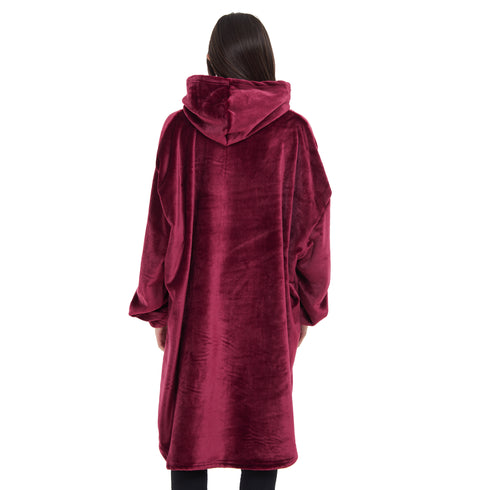 Snuggs Blanket Hoodie Dark Red